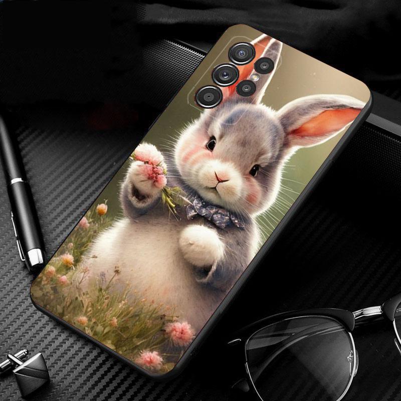 Чехол для телефона Samsung Galaxy S26 S25 S24 S23 S22 S21 Ultra S24 S23 S22 S21 S25 Plus S24 FE Кролик Животное