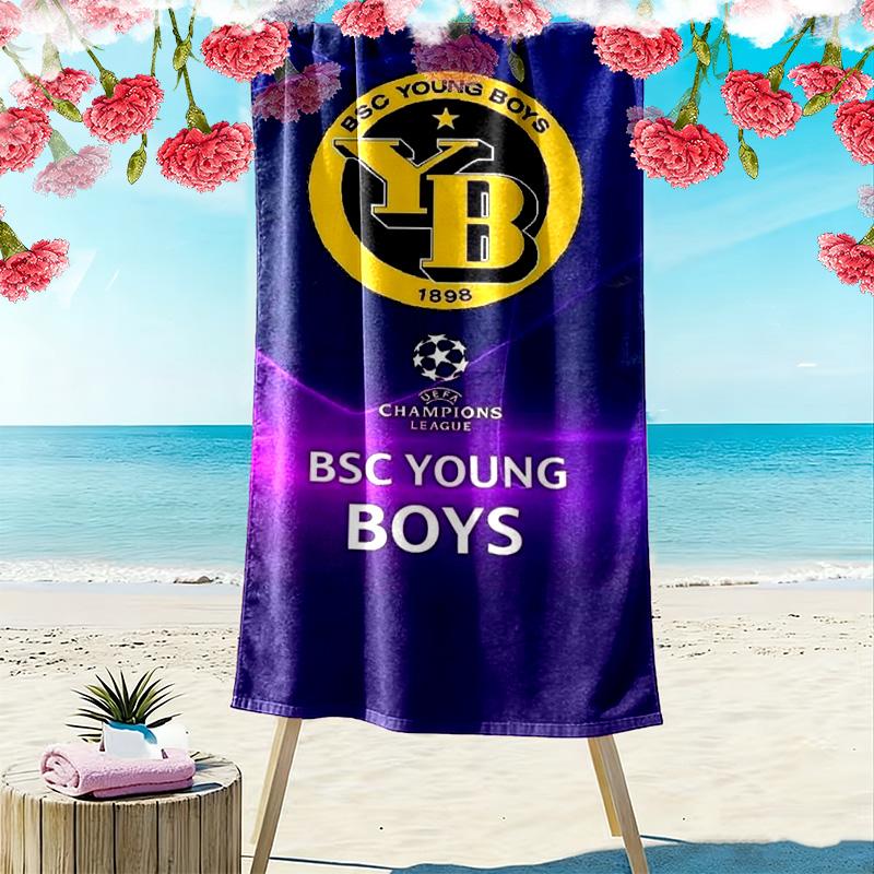 Пляжное полотенце с принтом BSC Young Boys, большое, мягкое, быстросохнущее, для пляжа, кемпинга, плавания