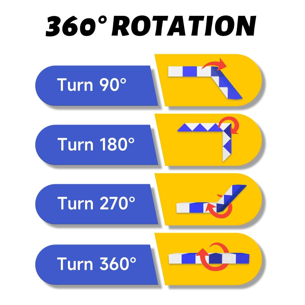 GAN Magic Snake, 48-Piece Magnetic Fidget Cube Puzzle with 6 Color Blocks, Stress Relief, Brain Training, Intellectual Game, Educational Toy