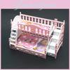 Mini Doll Bed Toy 17cm Elegant European Style Twin Bunk Princess Bed For Imaginative Play