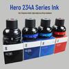 Набор чернил Hero: 231A Красный, 232A Сине-черный, 233A Чисто-синий, 234A Черный уголь, 70 мл Чернила для перьевой ручки.