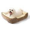 Pet Pet Pet Pet Cable Pattern Square Pet Bed for Sound Cold for Cats and Small Pet Beige Peto-Raifu Bed, Cushion, Mat, Sofa, Box-Shaped Sleep, Fluffy,