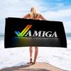 Логотип Amiga Модное пляжное полотенце Цветные банные полотенца Для девочки Микрофибра Быстросохнущие Индивидуальное Без песка Пляж Йога Спа Тренажерный зал Бассейн