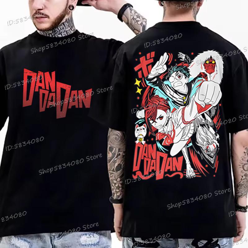 Anime Dan Da Dan Street Cool Tshirts Okarun Graphic T Shirts Short Sleeve Tee Mens Clothes Dandadan Harajuku Vintage Clothing