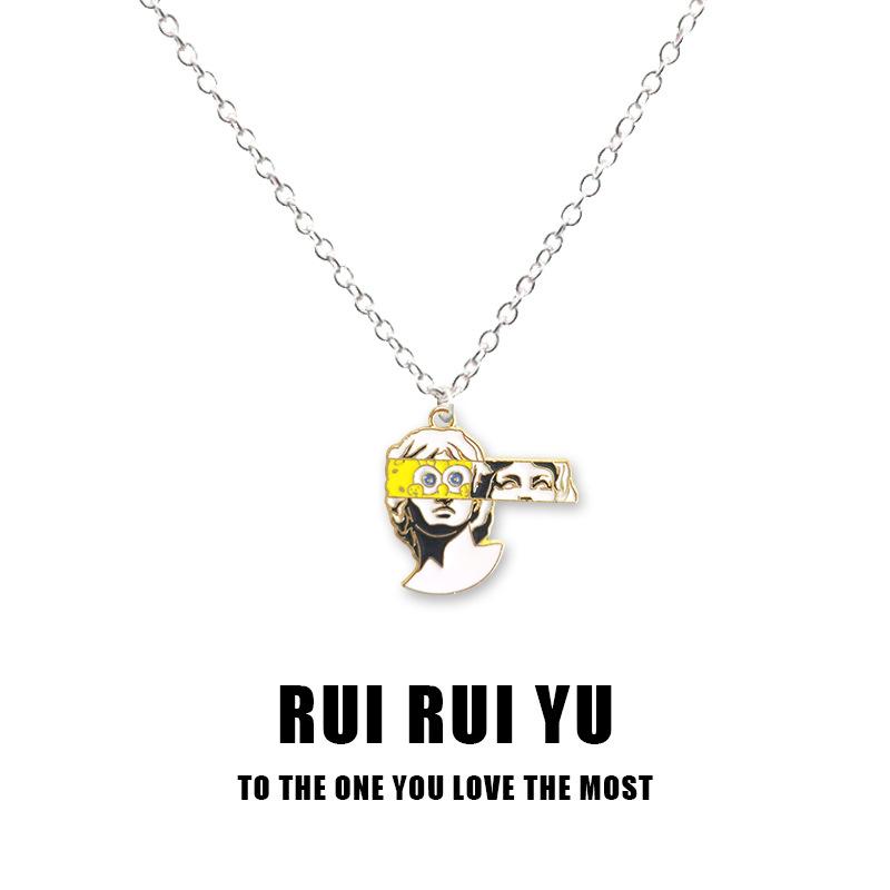RUI RUI YU Incomplete Statue Art Pendant Pendant Necklace for Women Men Girlfriend Couple Lover Jewelry Gift