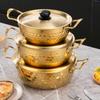 23GA Компактная кастрюля для приготовления рамена из нержавеющей стали с равномерным распределением тепла