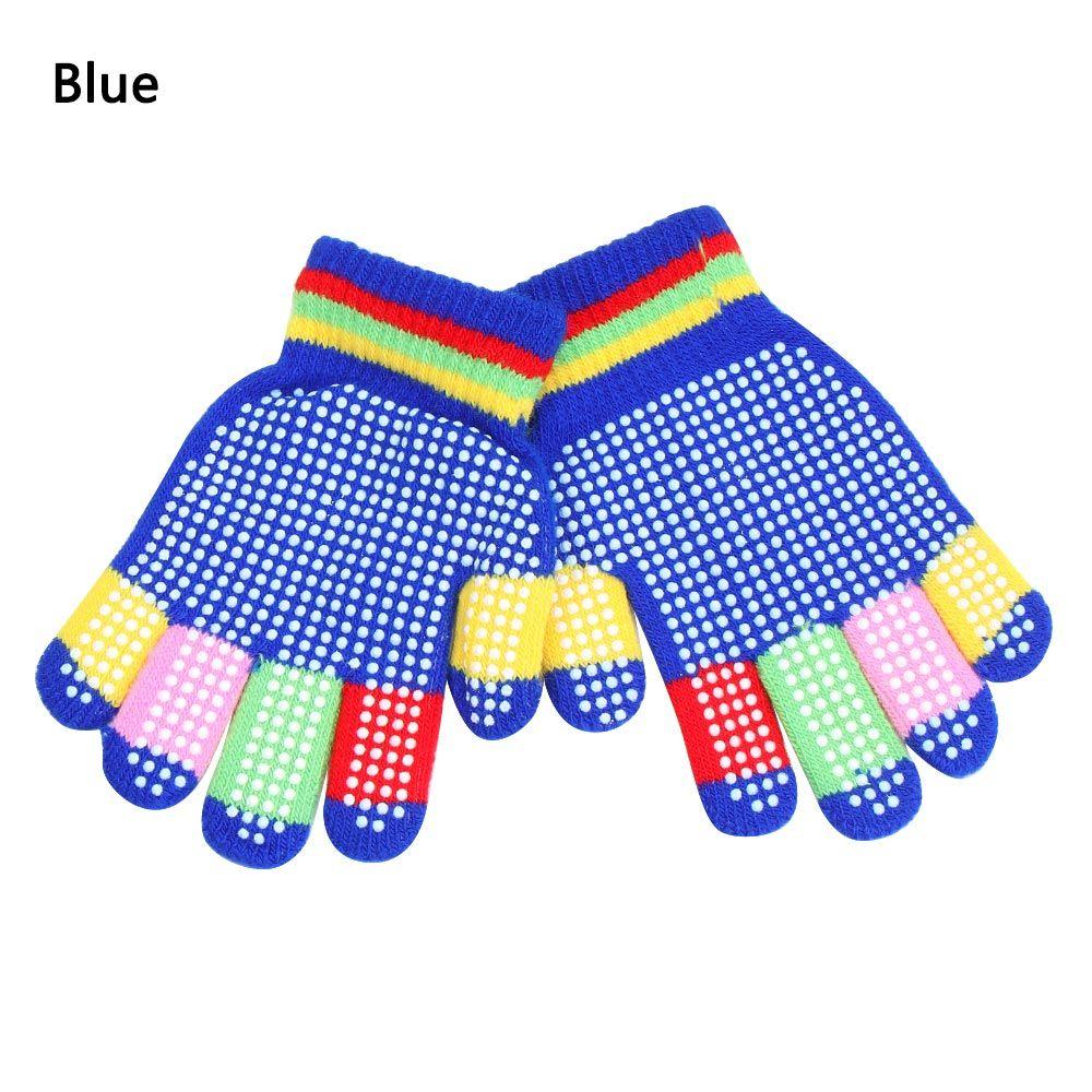 Детские аксессуары Акрил для детей Противоскользящие варежки с закрытыми пальцами Зимние перчатки Вязаные перчатки