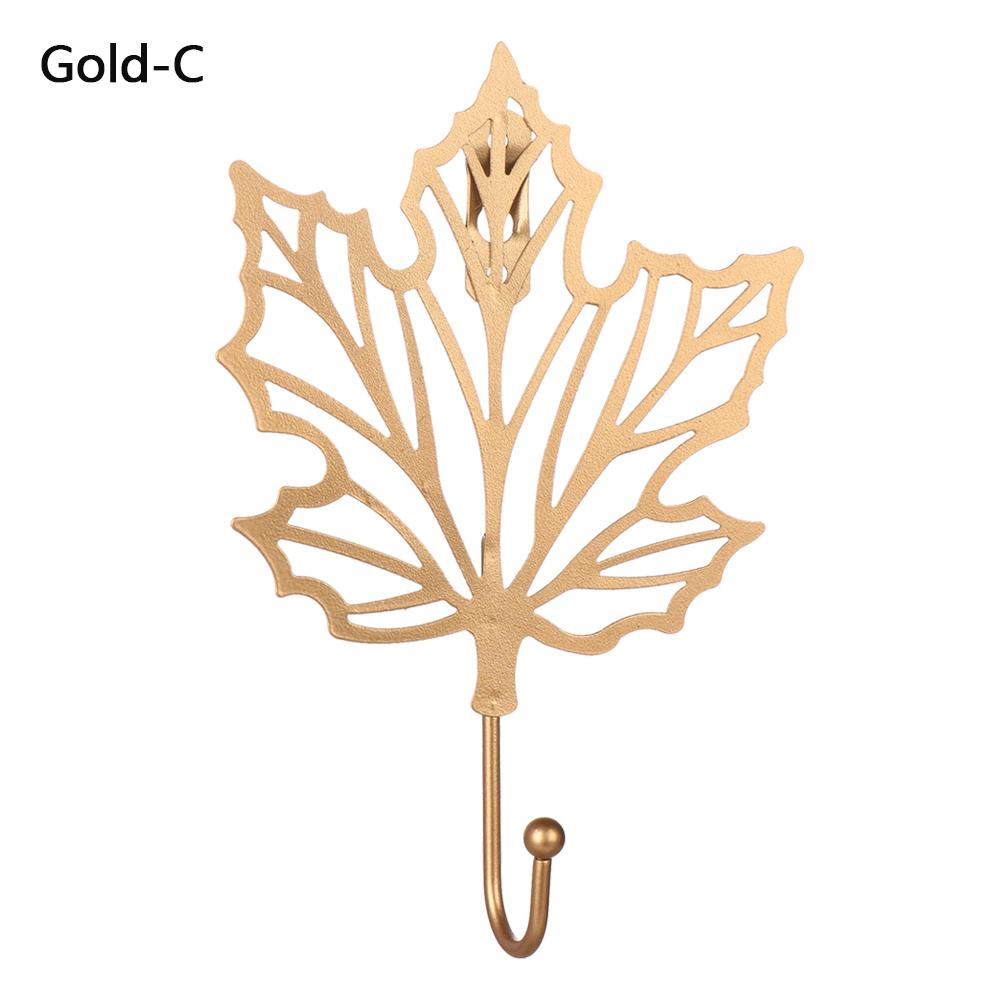 Organization For Towel Clothes Leaf Shape Wall Hanger Hanging Storage Rack Wrought Iron Hook