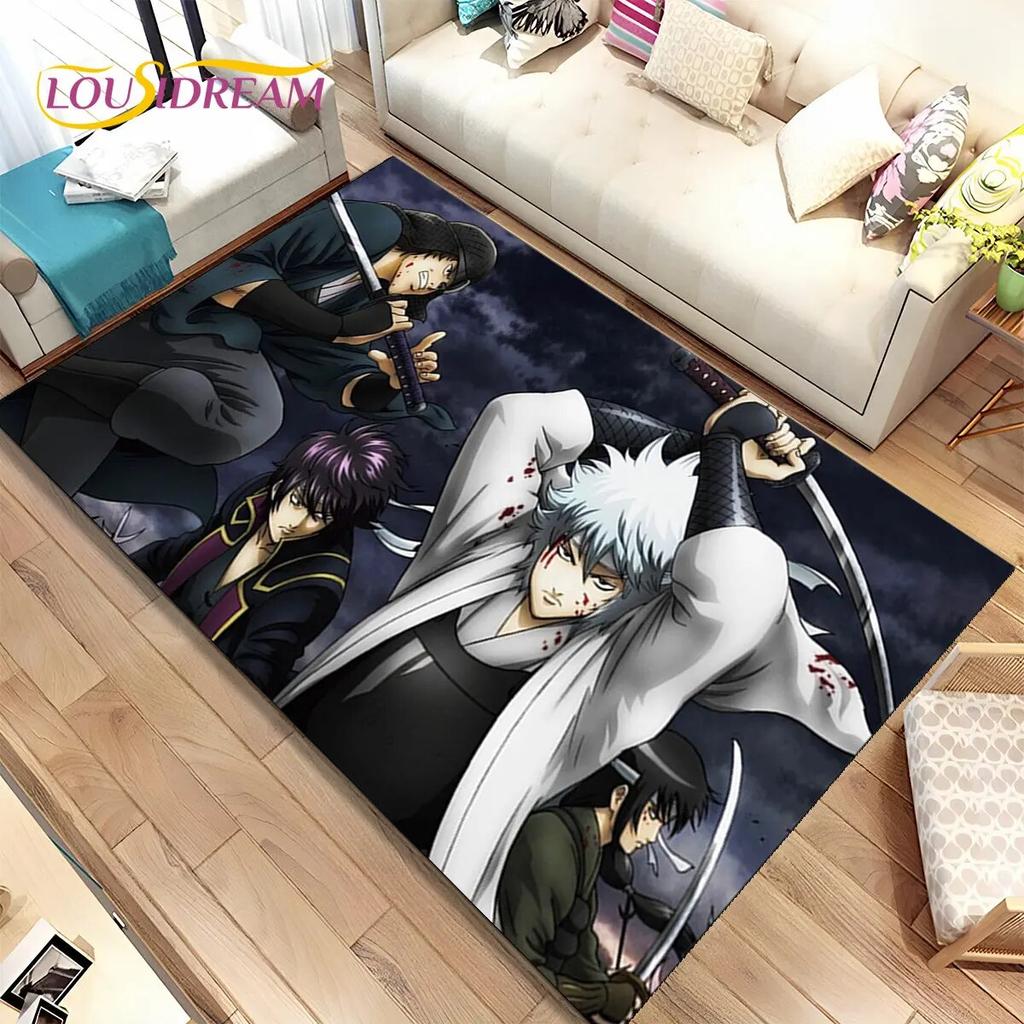 3D Gintoki Kagura Gintama аниме коврик, ковер для гостиной, спальни, дивана, коврик для украшения, детские игры, нескользящий напольный коврик