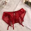 Трусики-стринги с низкой посадкой из сетки Wandering Butterfly Temptation с открытой ластовицей