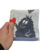 Marushin Mini Barbapapa Heartful Moja Character Organic Antibacterial and Odor Perfect Gift for 5525004400 Towel, Handkerchief, Design, 100% Cotton,