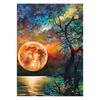Diamond Painting DIY 5D Adult Beach Sunrise Full Round Diamond Abstract Landscape Paint with Diamond Sticker Mosaic Handmade Gift Wall Decor