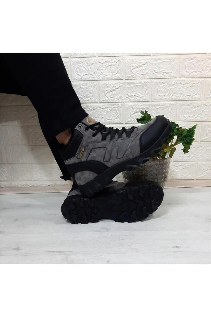 Men's Fashion Flat Heeled Bootie Bootie Mink Black Furry Zipper Non-Slip Boots Shoes