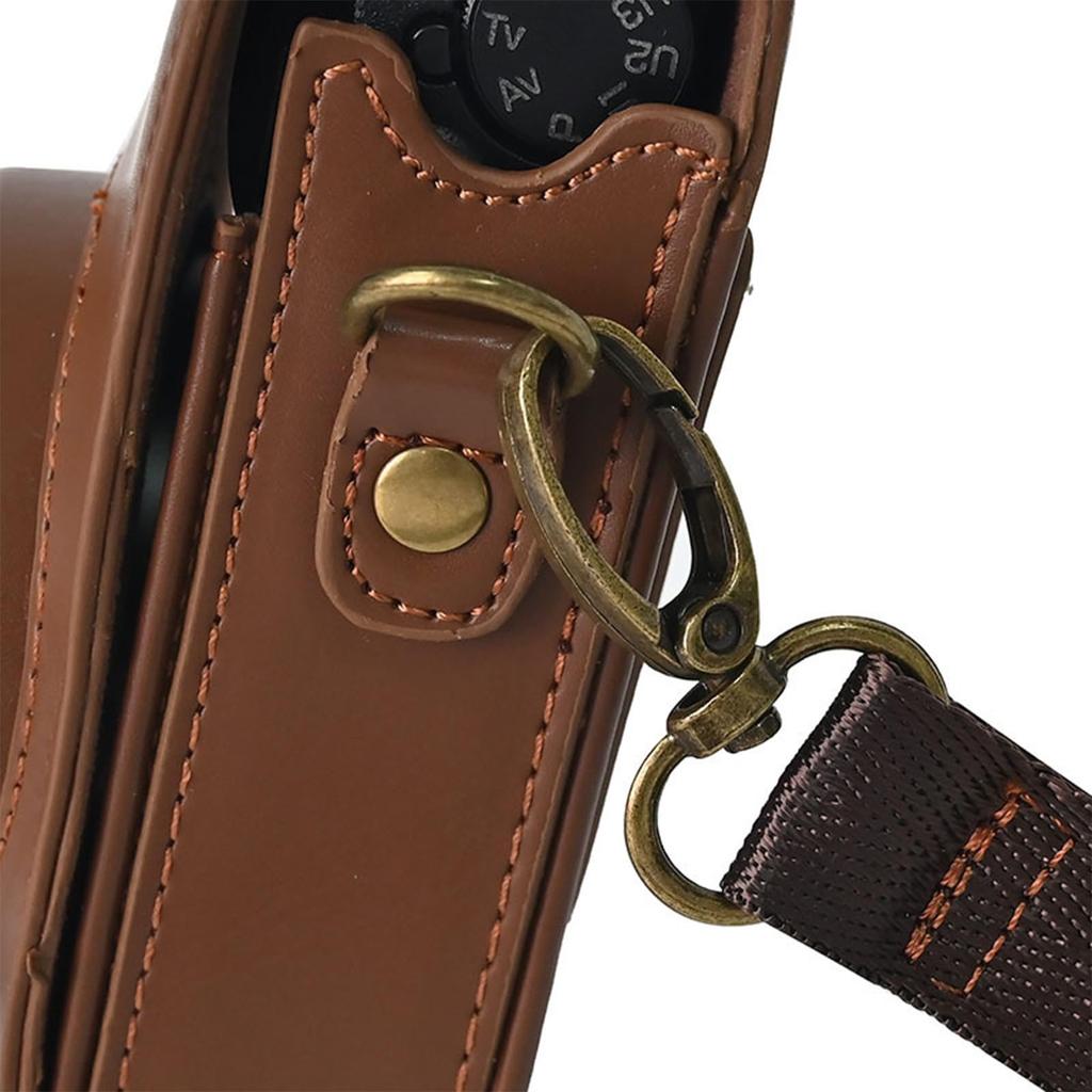 Digital Camera Case for RICOH SONY Compact Digital Camera Case with Strap [WOORII] GR3/GR 3x/GR 2, ZV1F/ZV1/ZV-1, DSC-RX100M7/RX100 Series, (Dark