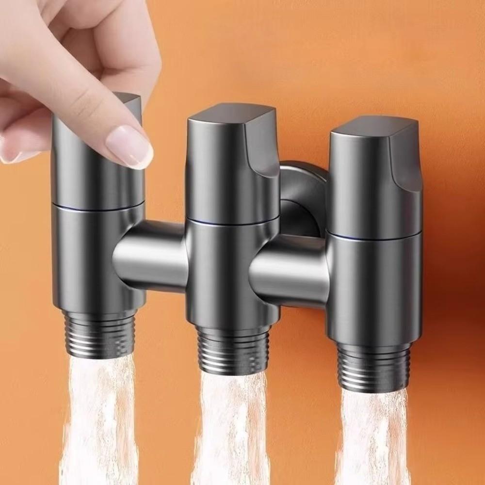 Independent Controls 3 Ways Angle Valve Stainless Steel Three Hole Faucet Bathroom Accessories