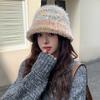 Панама женская осенне-зимняя утолщенная милая дофаминовая расцветка повседневная маленькая панама-ведро универсальная