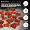 Crocon Mothers Day Gift Red Jasper Rectangle Shape Gemstone Runes with Elder Futhark Alphabet Engraved 25 Pcs Rune Set | Size : 20-25mm