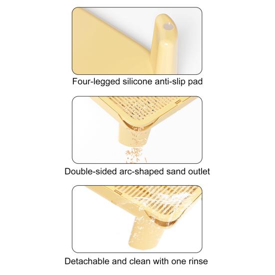 Кошачий пандус для лотка Приподнятый пандус для кошачьего туалета Двухслойный уловитель наполнителя с функцией фильтрации для маленьких и пожилых кошек