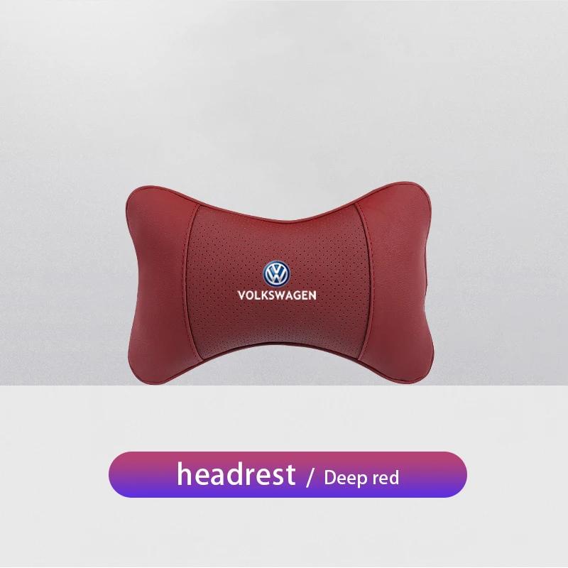 VW GTI GOLF 2026 Hot For VW VOLKSWAGEN 1Pcs Car Seat Headrest Auto Logo Neck Pillow For Volkswagen Lavida R-Line Polo Magotan GT