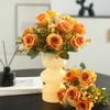 Artificial Flowers 7 Heads of Small Roses Realistic No Maintenance Required Non-fading Long-lasting Stimulated Flowers