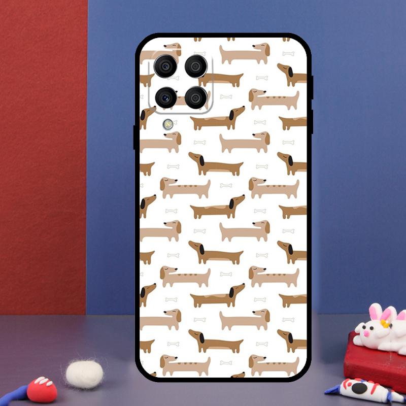 Cartoon Dachshund Dog For Samsung Galaxy M14 M34 M54 M33 M13 M23 M53 M15 M55 M31 M51 M20 M30s M32 M52 Phone Case