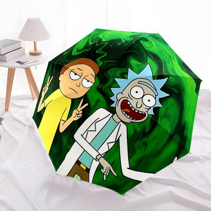 1pc Rick "Morty" Windproof Automatic Windproof Umbrella, Lightweight for Women/Men, Perfect Christmas Gift