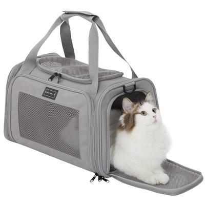 PETSFIT Складная переноска для домашних животных кошек маленькая для размера S, сумка, собака, средняя/крупная кошка, собака, кролик, без запаха, для автомобиля/вождения/кемпинга/путешествий/больницы