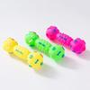 1pcs Pet Chew Toys Pet Tpr Set Interactive Playing Funny Polka Dot Squeaky Toy Rubber Dumbbell Chewing Funny Toy