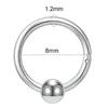 ZS 1 PC Round 316L Stainless Steel Nose Ring Men 16G Septum Clicker 8MM/10MM Punk Rock Ear Helix Septum Rings Piercing  Jewelry