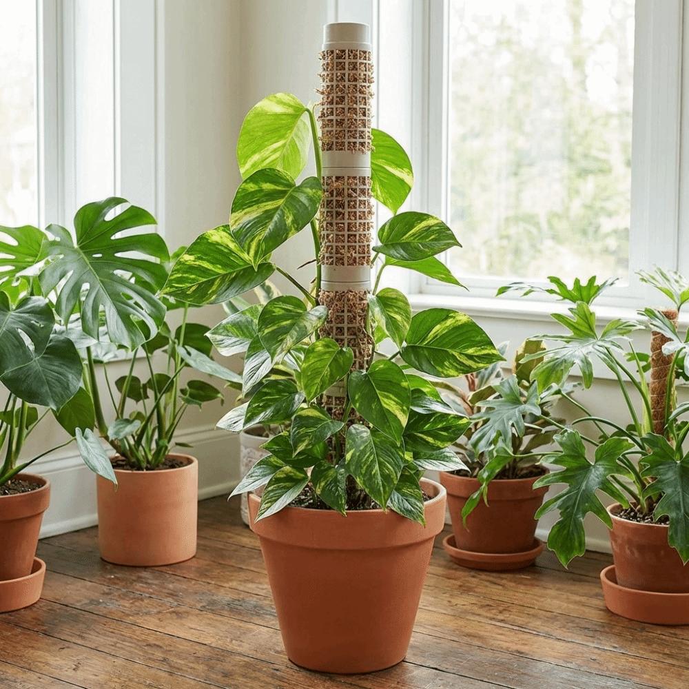 6PCS Interlocking Vine Climbing Column Sturdy Vine Fixed Support Frame Moss Stick  Garden