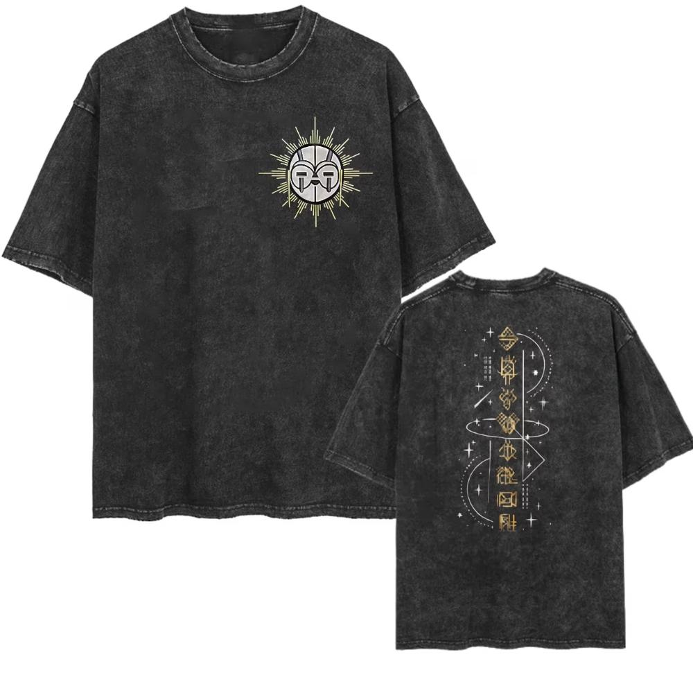 Vintage Clair Obscur Game Expedition 33 Y2K Washed T Shirt Summer Cotton Men's Women Tee Oversize Streetwear Style High-Quality