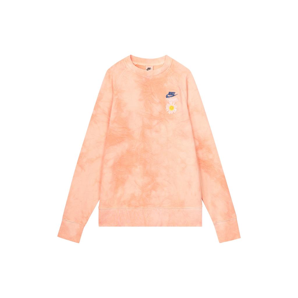 Nike Sportswear Tie-Dye Daisy Embroidery Crew Neck Sweatshirt Men Tops Red DM5011-693