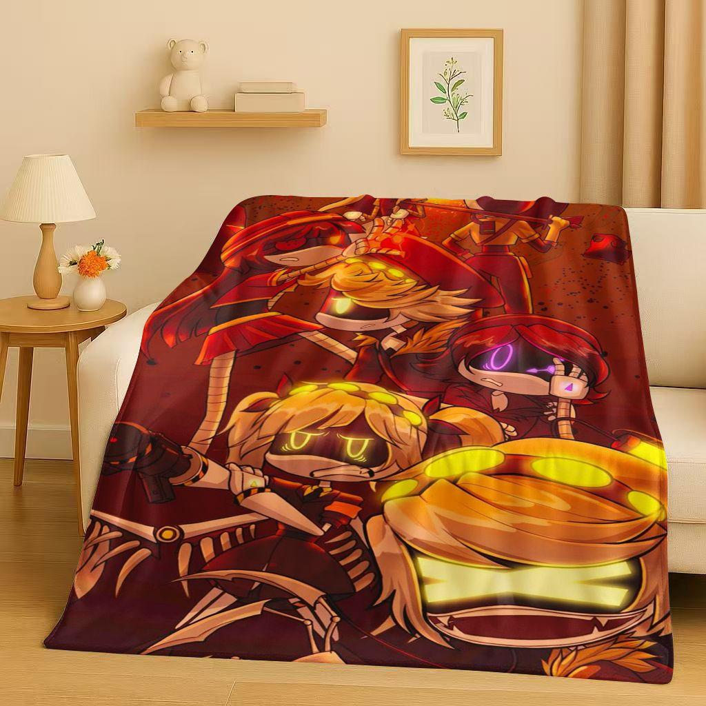 HD Cartoon Murder Drones V Uzi J Robot Flannel Blanket,Ultra Soft Warm Plush Throw for Home Bedroom Bed Sofa Cover Picnic Kids