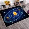 Solar System Planet Print Rug Anti Slip Floor Mat Kids Bedroom Space Theme Carpet Living Room Home Decor