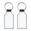PU Leather Dye Sublimation Blanks Keychain Double Sides Blank ID Tags Keyring  Hanging Accessory