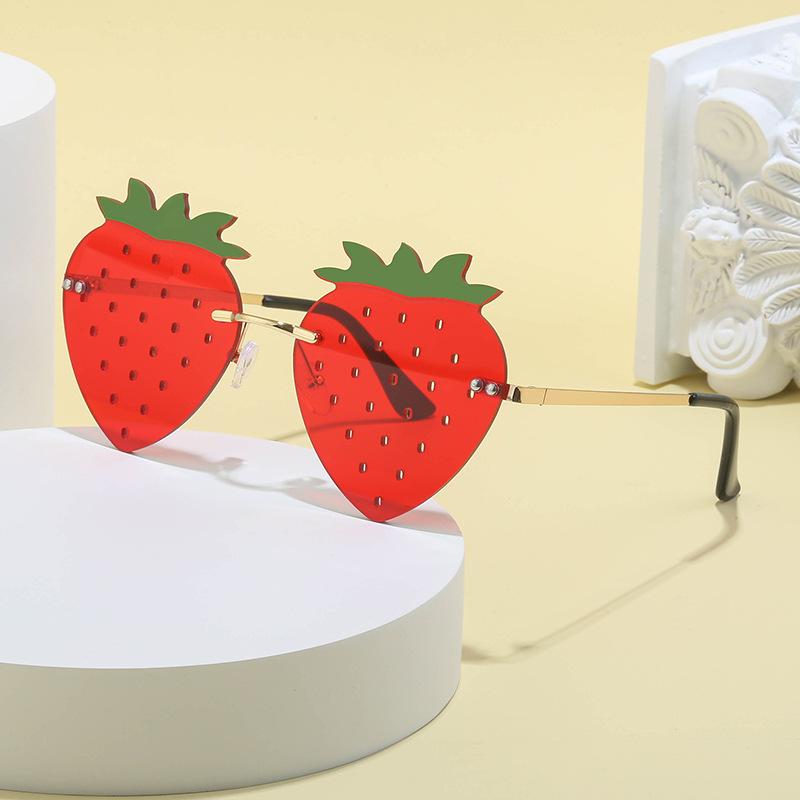 Персонализированные солнцезащитные очки Strawberry, женственные модные солнцезащитные очки Ball, забавные очки