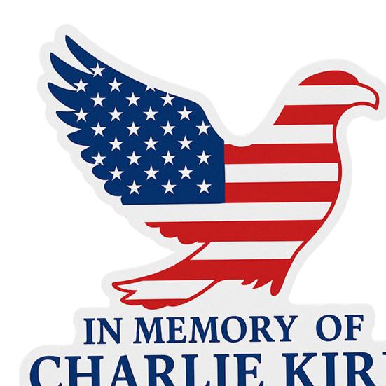 Patriotic Eagle Flag Stickers Charlie Kirk Freedom-Themed Decals for Car Laptop Skateboard Luggage Creative Patriotic Design Bumper Fridge Sticker