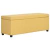 VidaXL Bench with Storage Compartment 116 Cm Yellow Polyester