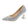 Fashion Luxury Pearl Crystal Bowtie White Wedding Shoes Women 2024 Summer Brand Designer High Heels Pumps Woman Thin Heeled Party Shoes