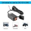 12 В-24 В USB-зарядное устройство для мотоцикла QC3.0/3.1A, двойной USB-порт, водонепроницаемый адаптер для зарядного устройства на руль мотоцикла с переключателем, аксессуары для мотоциклов