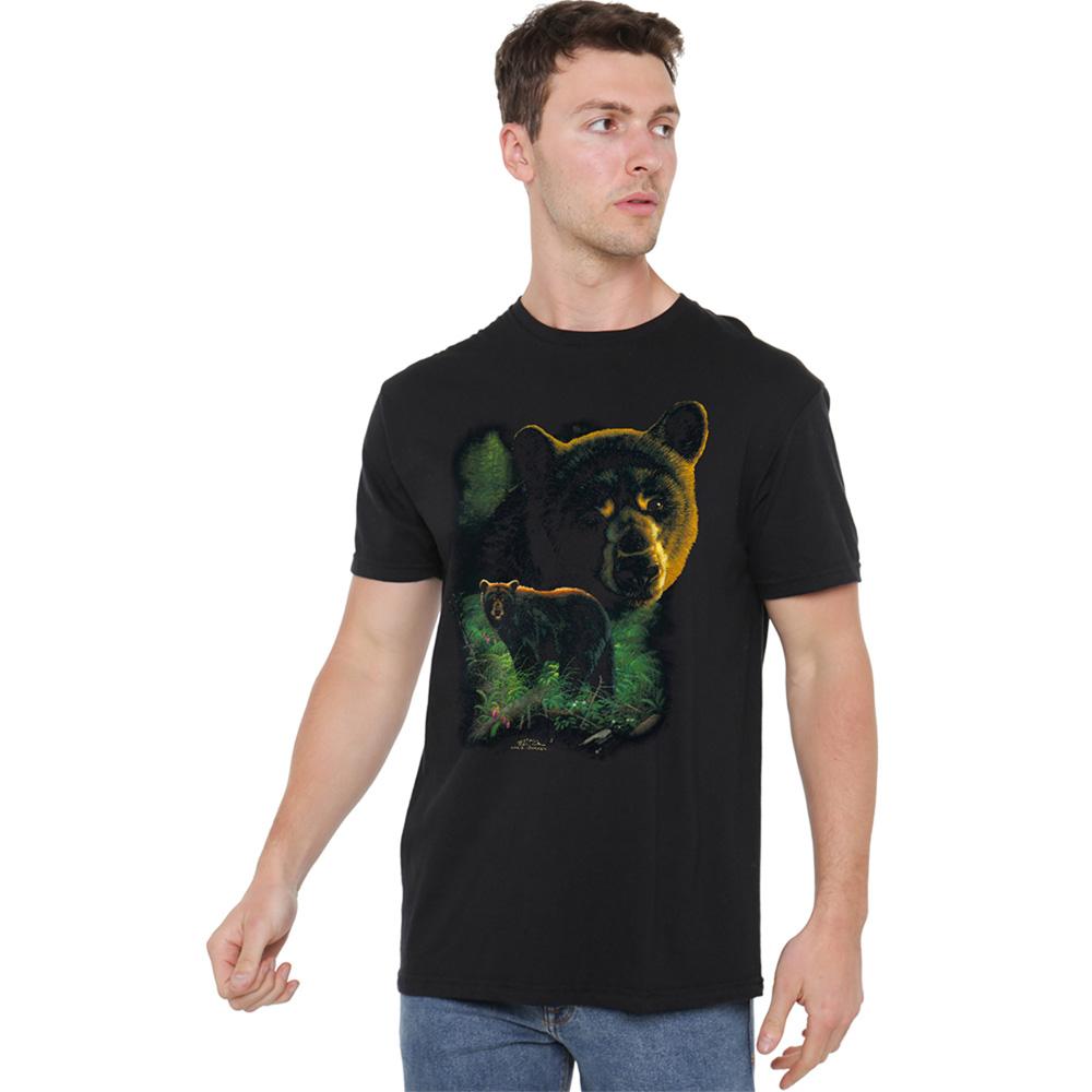 Wild Wings Unisex Adult Wildlife Black Bears T-Shirt