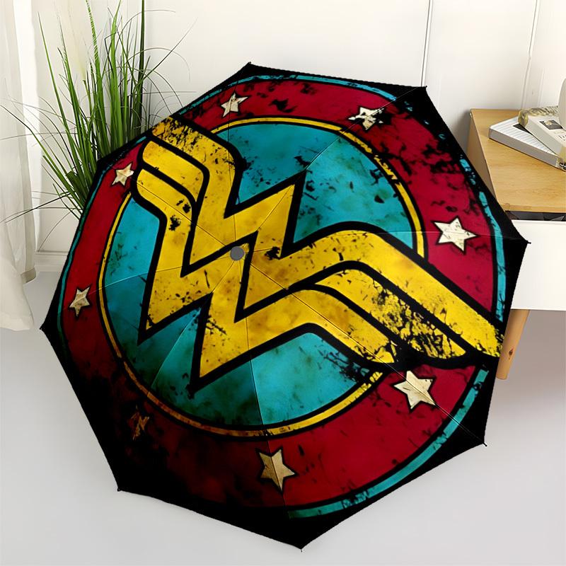1pc Wonder Woman, Logo Automatic Open/Close Umbrella - 8-Rib Stability - All-Season Everyday & Formal Use, Fashion Lovers yy251022042