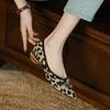Весенние каблуки Винтажные балетки с металлической пряжкой и леопардовым принтом на платформе Zapatos De Mujer