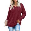 Womens Sweatshirts V Neck Long Sleeve Shirts Loose Casual Fall Fashion Sweaters