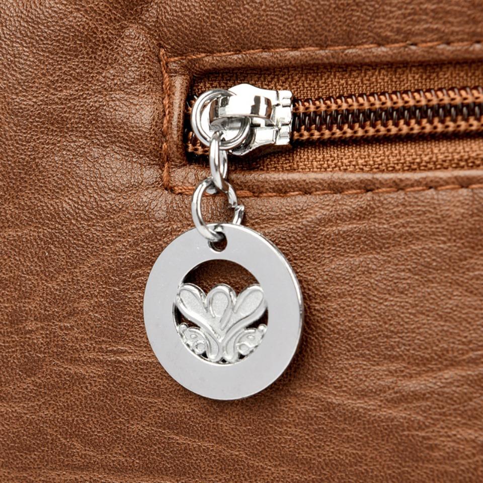 Ретро кожаная сумка через плечо женская сумка через плечо с множеством карманов модная женская сумка большой емкости новая сумка-мессенджер кошелек