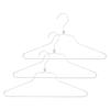 Shinko Hanger Thin Aluminum Hangers, Set of 3, Silver, Slim, Basic, Space-Saving, Stylish, Laundry, Wet/Dry Use, Lightweight, Durable, Heavy-Duty, for