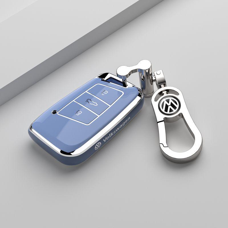 opq1 Soft TPU Car Key Case Cover Holder Shell Bag For VW Volkswagen Passat B8 Tiguan Magotan Protector Keychain Keychain Accessories