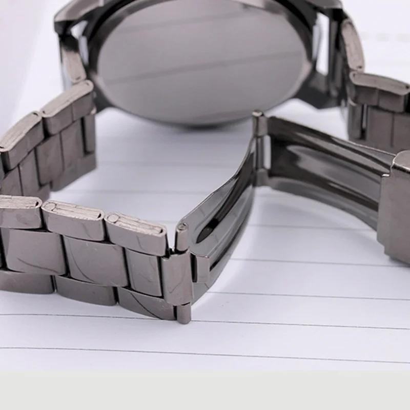 1 шт. модные новые женские мужские часы из нержавеющей стали ретро кварцевые аналоговые наручные часы