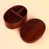 Wooden Lunch Box Picnic Japanese Bento Box for School Kids Dinnerware Set Round Square Lunch Box
