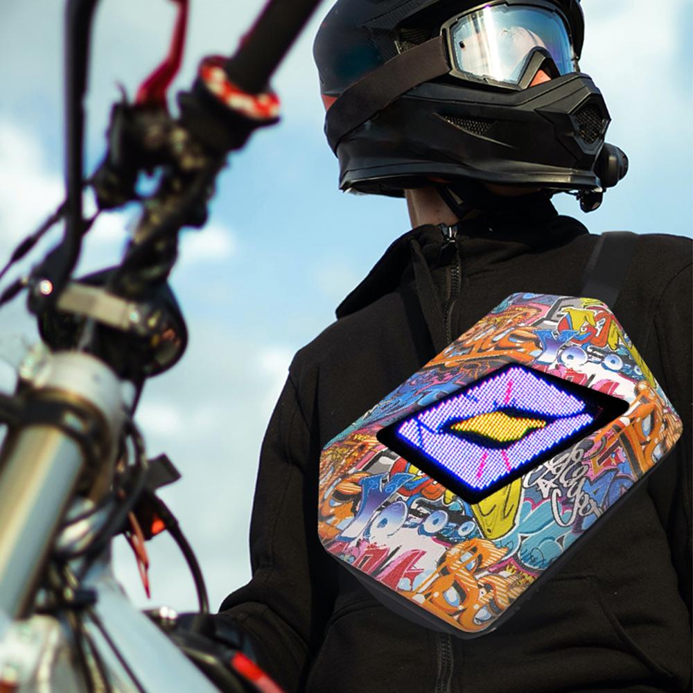 LED Knight Pack Мотоциклетная светящаяся сумка через плечо на одно плечо из твердого материала